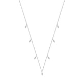 14K WHITE GOLD 1.00CT MARQUISE DIAMOND LADIES NECKLACE